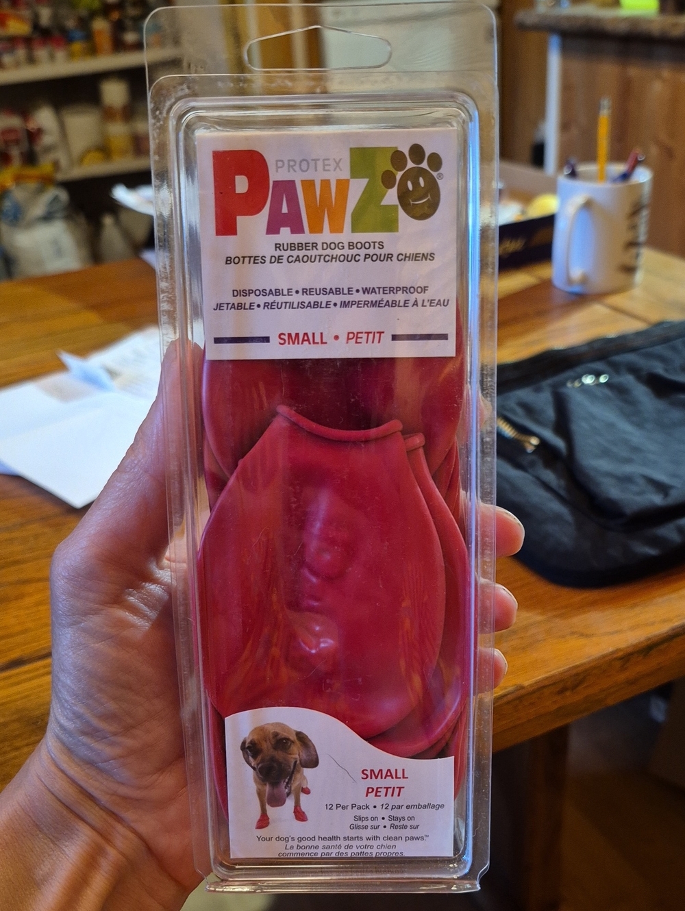 NEW Protex PAWZ Red Rubber Dog Boots - Small